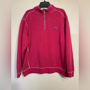 Men's Tommy Bahama Tobago Bay Half-Zip Pullover Red XXL